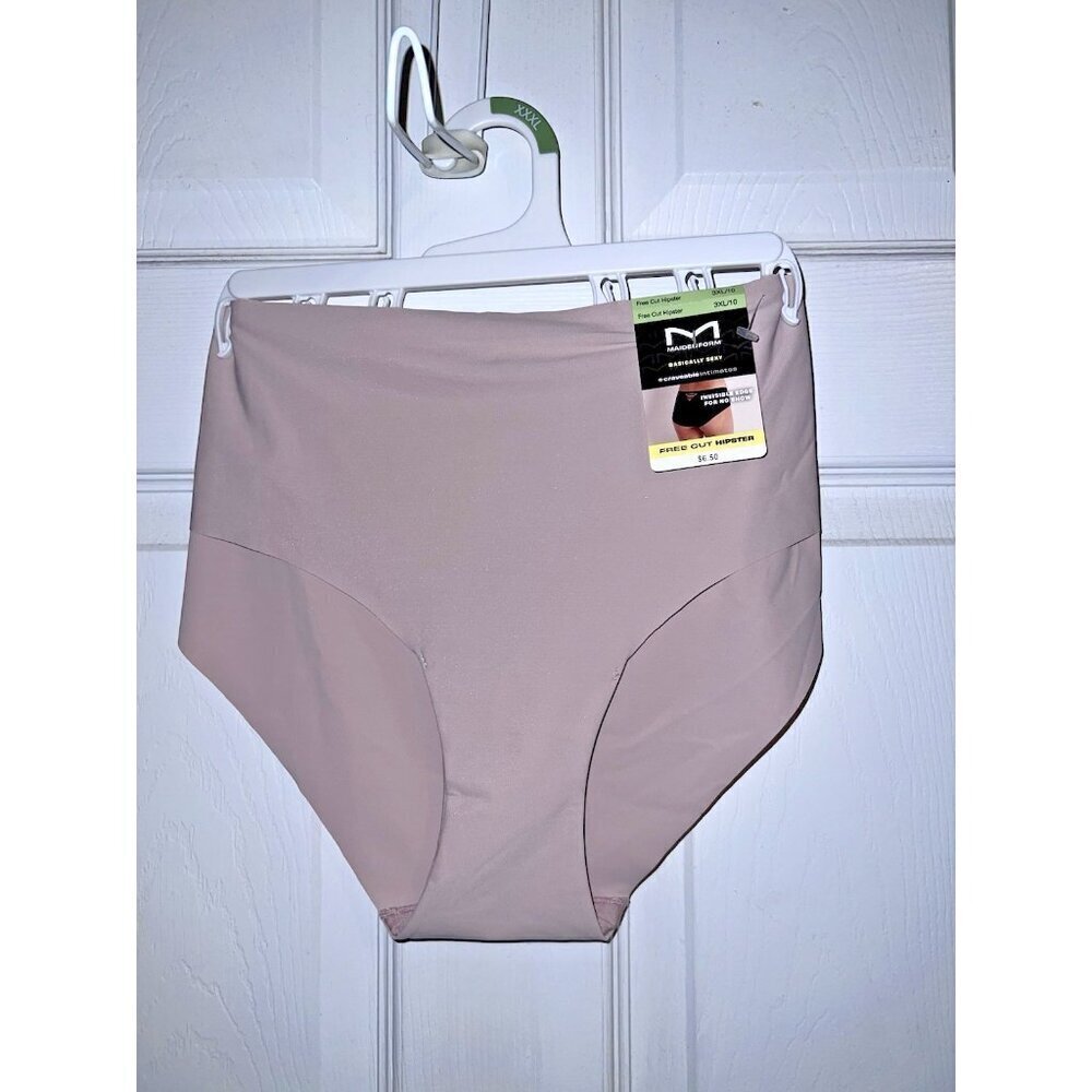 NWT MAIDENFORM Free Cut Hipster X Back Seamless Panty Mut008 3XL 10